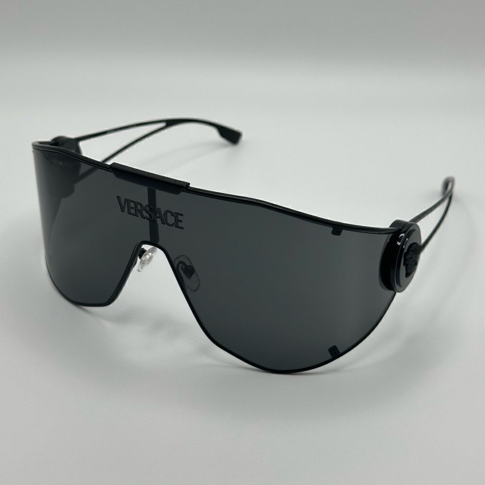 VERSACE Sunglasses VE2268 143387 Matte Black Dark Grey Unisex NEW - Picture 4 of 10